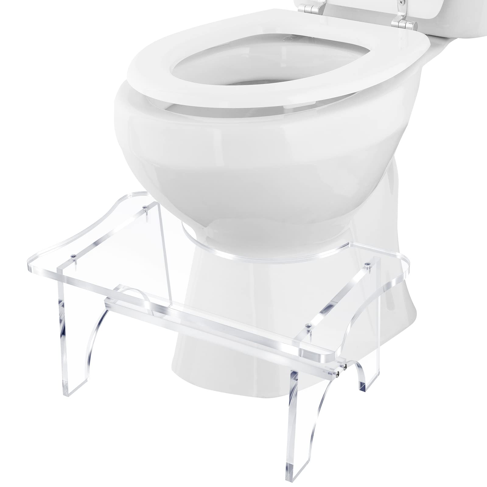 Photo 1 of Patelai Acrylic Toilet Stool for Adults,Potty Stool Clear Toilet Step Foot Toilet Stool Portable Stool for Bathroom Women Men(7 Inch)