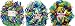Clearance Pack of 3 Balls Metallic Dee Ruffle Scarf Yarn Mix Colors Lot (mix22)