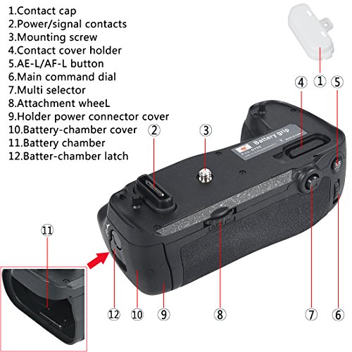 DSTE Pro MB-D16 Vertical Battery Grip 2X EN-EL15 for Nikon D750