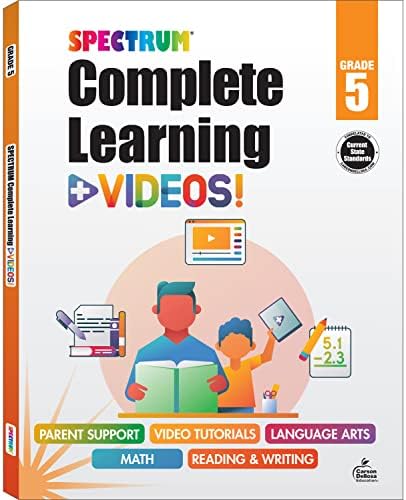 Spectrum Complete Learning + Videos 6th Grade Workbook All