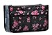 Purse Organizer,Insert Handbag Organizer Bag in Bag (13 Pockets 15 Colors 3 Size) (S, Black Red Flower)