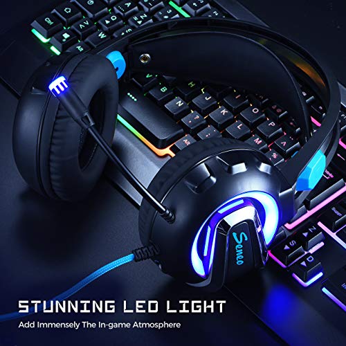 Seneo Gaming Headset, PC, Xbox One, PS4 Headset with Mic, 50mm Speaker