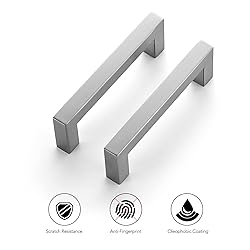 Ravinte 10 Pack Square Bar Kitchen Cabinet Handles