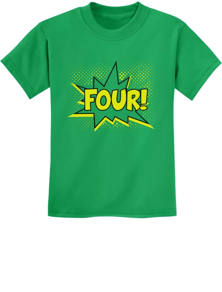 superhero 4th birthday shirt
