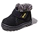 CONDA Kids Black Faux Fur Suede Boots - Fur Lined Winter Boots (Toddler/Little Kid/Big Kid)