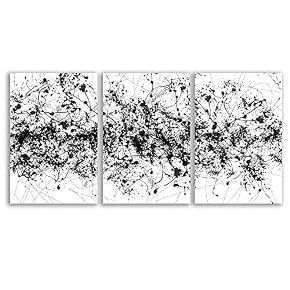 Lines Painting Wall Bedroom Living House x 3 Panels