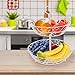 Sorbus® 2-Tier Countertop Fruit Basket Holder & Decorative Bowl Stand—Perfect for Fruit, Vegetables, Snacks, Household Items, and Much More (White)
