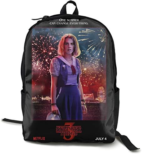 Xie Ru Stranger Things Season 3 Lightweight Teenager Unisex Backpack/schoolbag/bag Black One Size