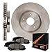 Max Brakes OE Series Rotors w/Ceramic Brake Pads Rear Premium Brake Kit KT071642 [Fits:1994-2005 Ford Taurus Mercury Sable | 1995-2002 Lincoln Continental ]