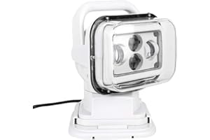 Search Light, IP67 Waterproof 60W 6800 Lumens LED Portable Car Truck Remote Control Searchlight 6000K Outdoor Work Search Lam