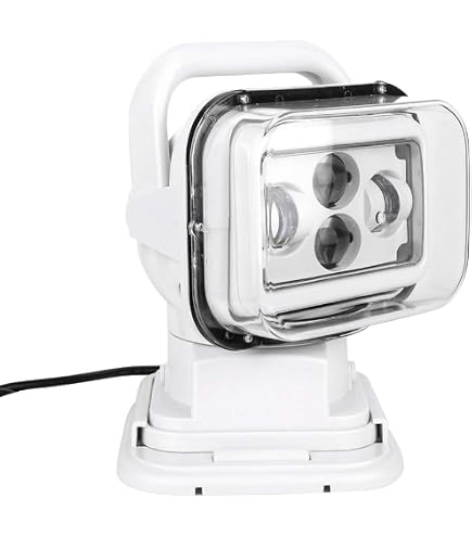 Projecteur Marin 12V 100W Avec Télécommande – Phare De Recherche Pour Bateau, étanche IP66, Halogène 4300K
