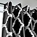 Melodieux Moroccan Fashion Room Darkening Blackout Grommet Top Curtains for Living Room, 52 by 84 Inch, Black (1 Panel)