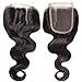 Beauty Forever B&F Hair Brazilian Virgin Hair 1 Piece 3 Part Body Wave Lace Closure 100 Unprocessed Human Hair Extensions Natural Color 30 35g/pc (12'' closure)