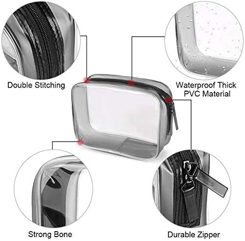Fenrad Toiletry Bag Set 4 Pieces Transparent PVC Cosmetic Bags Waterproof Travel Set for Men Women, Children, Family (Small - Image 5