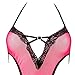 Lisli Woman Perspective Rose Lingerie Deep V Neck Sleepwear Dress