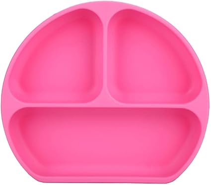 Assiette A Ventouse Pour Bebe Assiettes De Separation En Silicone De Bebe Ventouse Puissante Avec Complement Assiette Alimentaire Complementaire Pour Enfant Rose Amazon Fr Bebes Puericulture