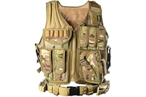 vAv YAKEDA Tactical Vest Outdoor Breathable CS Game Airsoft Vest Adjustable for Adults