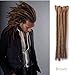 Aosome 12pcs Dreadlock Extension Full Handmade Brown Synthetic Hair Extension, 30cm/12in