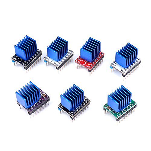Upgrade Stepper Motor Driver Heatsink, FYSETC 3D Printer Parts Driver Heat Sink Aluminum Heatsinks Cooling Fin Drivers for Raspberry Pi LV8729 A4988 DRV8825 TMC2208 TMC2100 TMC2130 Driver-10 Pcs, Blue