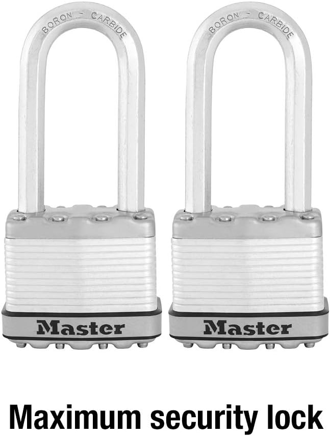 Master Lock M5XTLJ Magnum Laminated Steel, Twin Pack Keyed Padlock, 2 Pack, 2 Count - Shelving Hardware - 