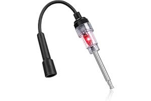 CCHRN Inline Spark Plug Tester, Straight Boot Engine Ignition Tester Pick Up Coil Checker, Spark Plug Light Checker Armature 