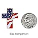 PinMart's American Flag Patriotic Cross Religious Jewelry Enamel Lapel Pin
