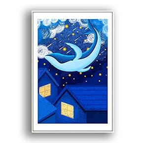 Framed Canvas Wall Art for Living Room, Bedroom Whale Canvas Prints for Modern Home Decoration Ready to Hang - 16"x24" inches