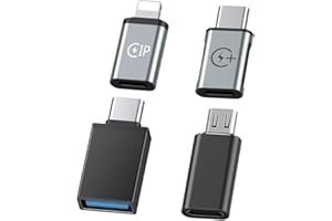 URANT New USB to Type C Adapter,Type c Female to Micro Male,Lightning Female to Type C Male,Type c Female to USB Male,Suitable for Tablet,obile Phone,PC(4Pack)