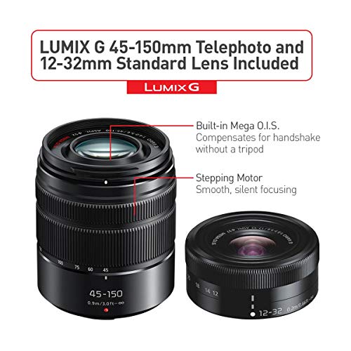 Panasonic Lumix DMCGX85 Mirrorless Camera, Black, with 1232mm and 45