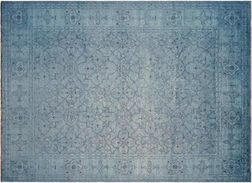 Iggy LIGHT BLUE 100% Wool Over Dyed 8x10 Handmade Rug 7' 5" X 10' 1"