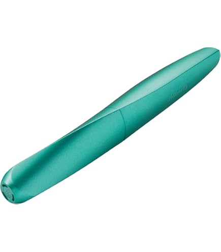 Pluma Estilográfica Pelikan Para Zurdos - Color Rosa, Con Tapa Giratoria Y Cartucho De Tinta Incluido
