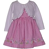 Bonnie Jean Girl's Easter Dress - Pastel Dress with Cardigan for Baby, Toddler, and Little Girls