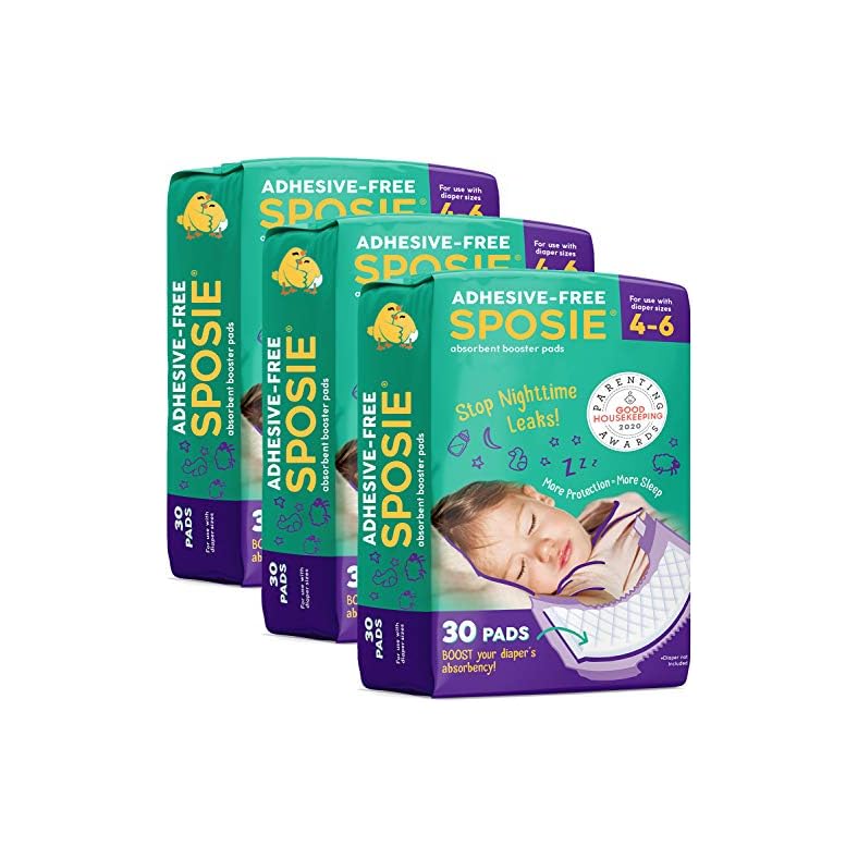 Sposie Diaper Booster Pads/Overnight Diapers Alternative, 90 ct. | Stops Nighttime Leaks, Helps Prevent Diaper Rash…