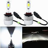 Alla Lighting 8000lm Xtremely Super Bright 6500K Xenon White High Power Mini 9005 HB3 High Beam LED Headlight Conversion Kits Lamps Replacement