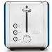 BELLA (14095) Linea Collection 2 Slice Toaster with Extra Wide Slot & Custom Settings, Teal