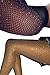 L&ZZ Women's Sexy High Waist Tight Sparkle Rhinestone Fishnet Stockings Pantyhose 2-Pairs