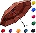 Fidus Automatic Windproof Vented Sun&Rain Travel Umbrella with Double Canopy - Collapsible Compact Lightweight Umbrella