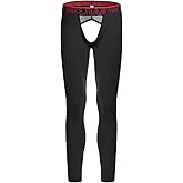 ZONBAILON Thermal Underwear Men Crotchless Leggings Compression Pants Tights Winter Mens Base Layer Bottoms Leggings