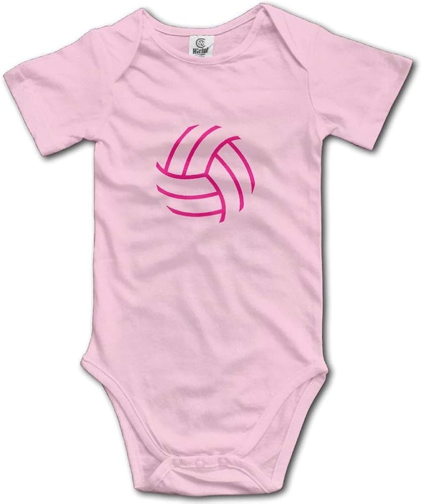 SHUNLEI I Love Volleyball Infant Baby Clothing Outfits Pink