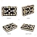 Milisente Women Clutches Pearls Evening Bag Clutch Purse Bags (Black)