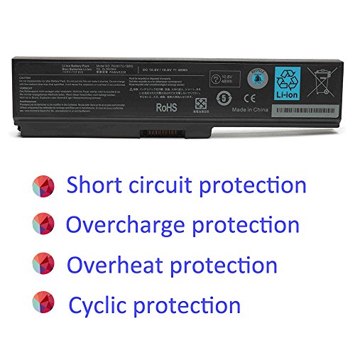 10.8V 48Wh New Laptop Battery for Toshiba PA3817 PA3817U-1BRS PA3819U-1BRS;Toshiba Satellite C655 L675 L675D L700 L745 L750 L750D L755 L755D M640 M645 P745 P770 P775