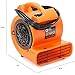 CFM Pro Mini Air Mover Carpet Floor Dryer 1/12 HP Blower Fan - Orange - Water Flood Damage Restoration