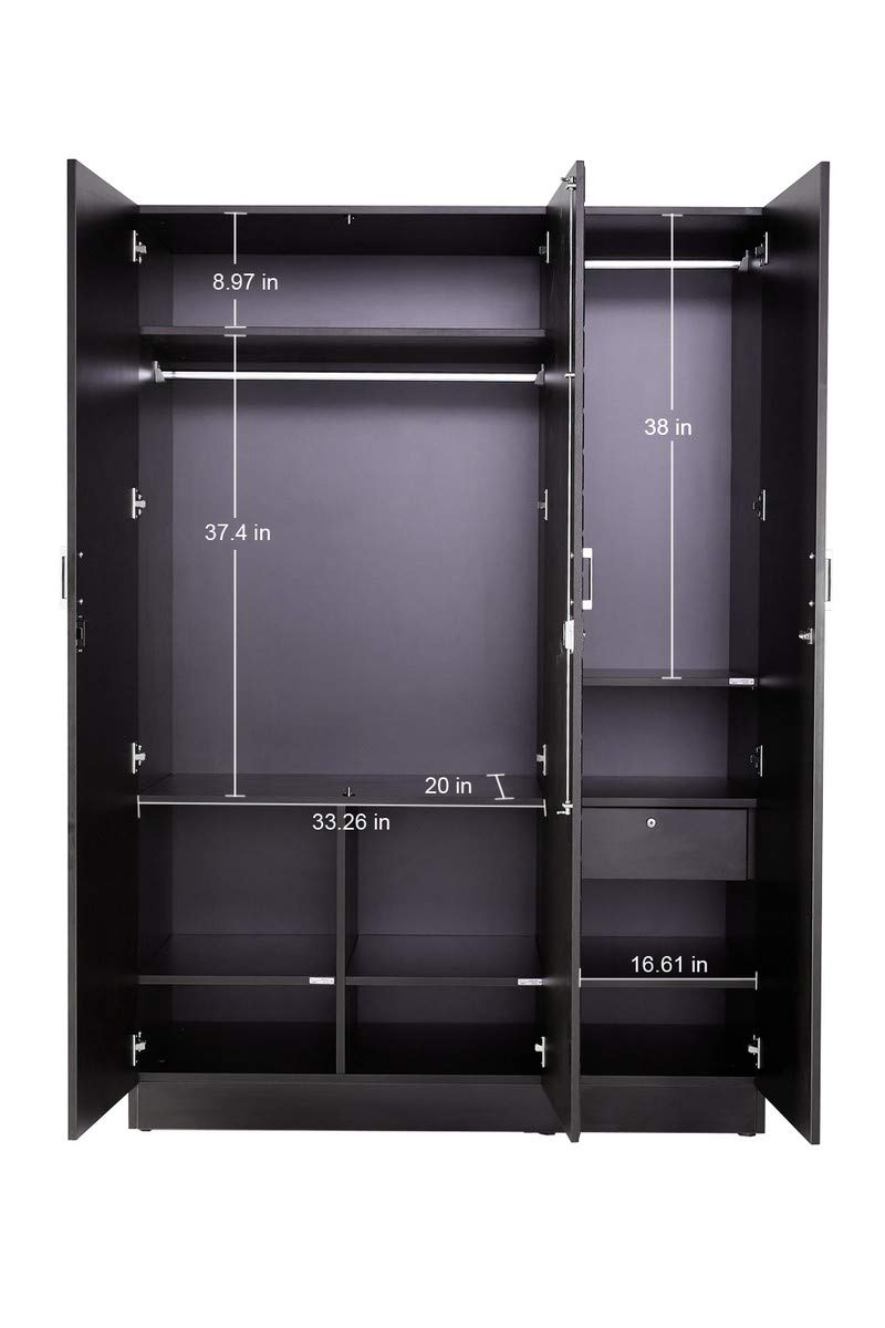 Godrej Interio Chocolate 3 Door Wardrobe Matte Finish Cola Rain