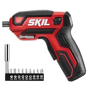 Skil Rechargeable 4V Cordless Screwdriver, Includes 9pcs Bit, 1pc Bit Holder, USB Charging Cable - SD561801