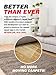 iPrimio NeverCurl Double Sided Extra Thick Rug Tape for Area Rugs on Carpet with Mesh Fabric - 1.5
