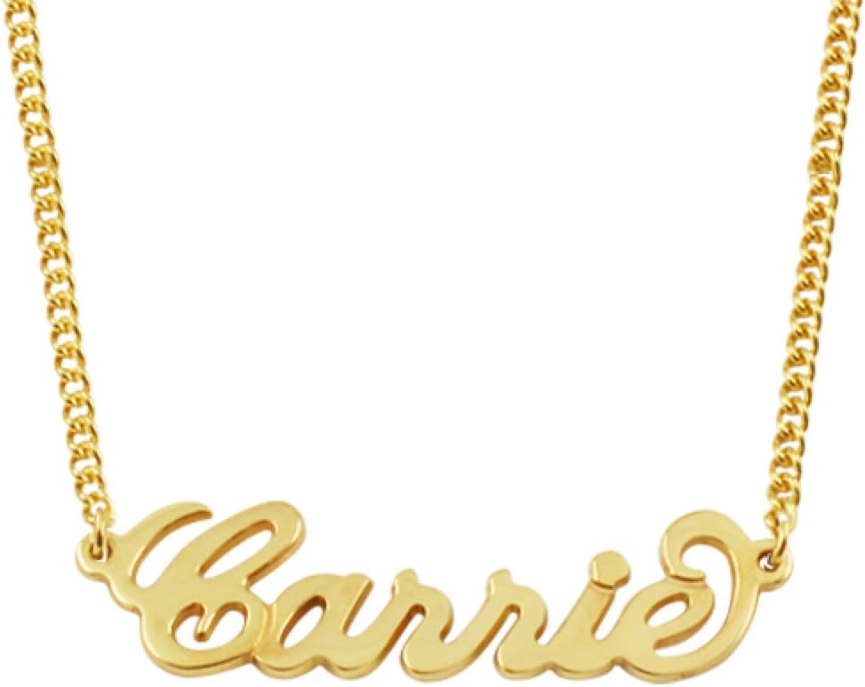Any Personalized Name Necklace 18k Gold Over Brass Custom Made Any Name