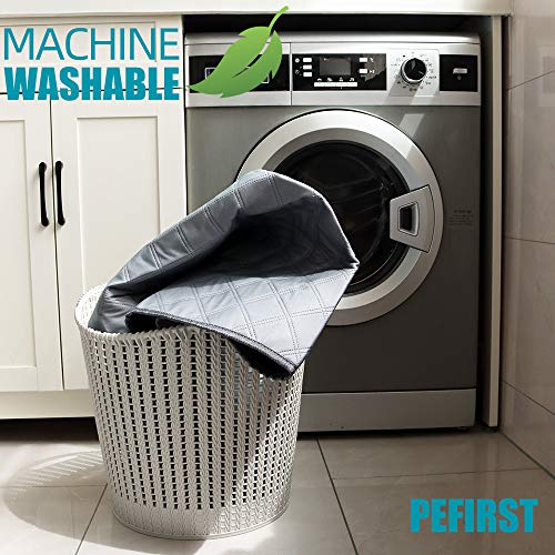 Pefirst Washable Pee Pads for Dogs +Free Grooming Gloves, Puppy Pads Reusable Dog Training Pads Super Absorbing Non-Slip for Crate, Playpen, Pee Tray (23.6\