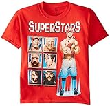 WWE Little Boys' Superstars T-Shirt  Shirt, Red, 5/6