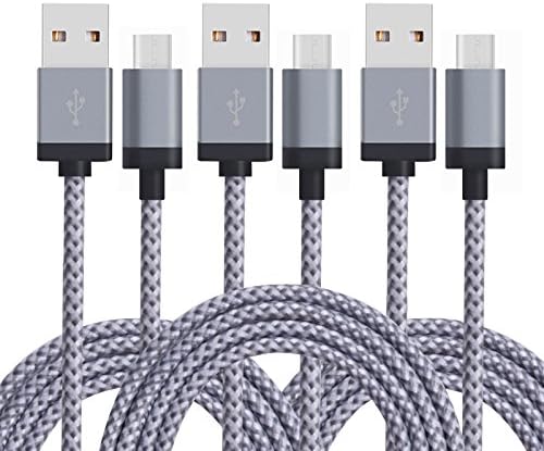 USB Type C Cable, URmaker USB C to USB A 2.0 [3-Pack] 6.6ft Nylon Braided Fast Charging Sync Cable for Google Pixel, LG G6 V20 G5, Nintendo Switch, Samsung Galaxy S8 Plus, New Macbook More (Grey)