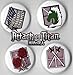 ATTACK ON TITANS BUTTON SET (4 - 1